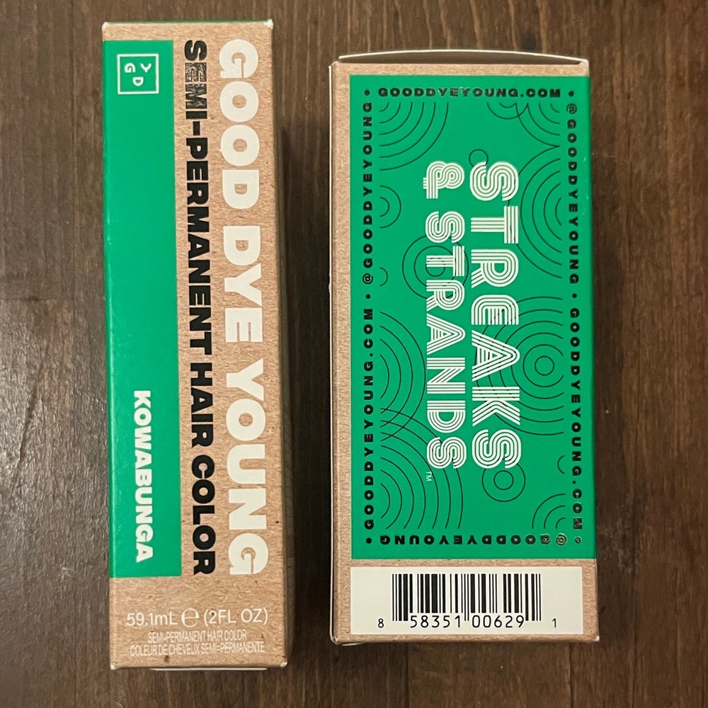 NIB TWO TUBES OF GOOD DYE YOUNG KOWABUNGA GREEN 2FL oz each